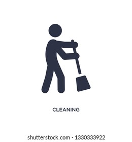 cleaning icon. Simple element illustration from activities concept. cleaning editable symbol design on white background. Can be use for web and mobile.