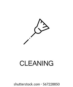 Cleaning icon. Single high quality outline symbol for web design or mobile app. Thin line sign for design logo. Black outline pictogram on white background