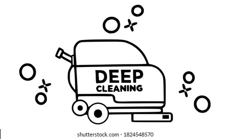 Cleaning up icon. Template isolated on white background. 2D simple flat Style graphic design. Can be used for any purposes. Vector EPS10
