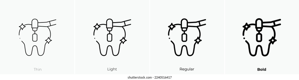 cleaning icon. Thin, Light Regular And Bold style design isolated on white background