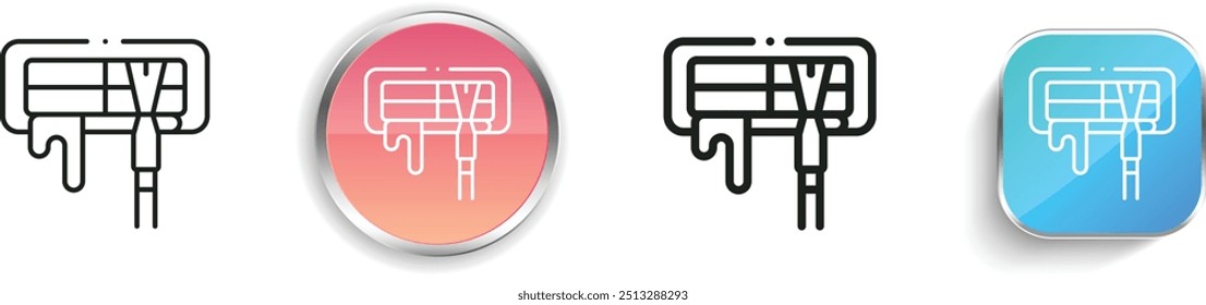 cleaning icon. Thin Linear, Regular and Button Style Design Isolated On White Background