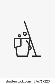 Cleaning icon, Vector