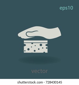 Cleaning icon, vector design element