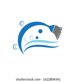 Cleaning icon Vector Illustration design Logo template