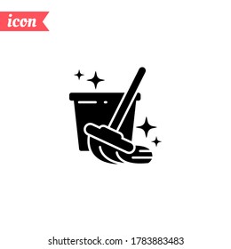 cleaning icon. Vector illustration EPS 10.
