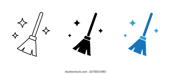 Cleaning icon vector isolated on white background