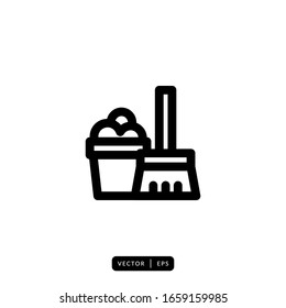 Vector de icono de limpieza: signo o símbolo