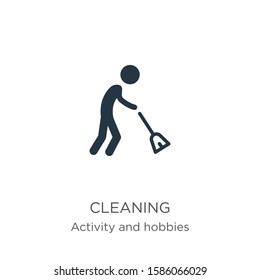 Cleaning icon vector. Trendy flat cleaning icon from activities collection isolated on white background. Vector illustration can be used for web and mobile graphic design, logo, eps10