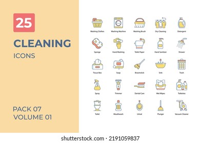 Cleaning icons collection. Set contains such Icons as cleaning brush, cleaner, and more