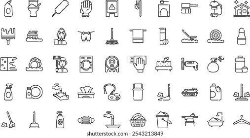 Cleaning icons High-Quality Vector Icons Collection with Editable Stroke. Ideal for Professional and Creative Projects.