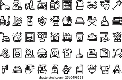 Cleaning icons High-Quality Vector Icons Collection with Editable Stroke. Ideal for Professional and Creative Projects.