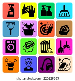 Cleaning Icons Set 