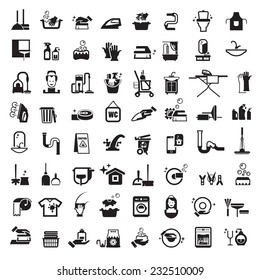 Cleaning Icons set