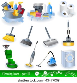 Cleaning Icons set