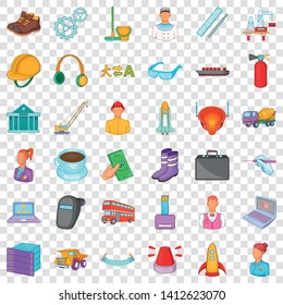 Cleaning icons set. Cartoon style of 36 cleaning vector icons for web for any design