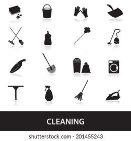 cleaning icons set eps10