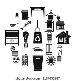 Cleaning icons set. Simple set of 25 cleaning vector icons for web isolated on white background
