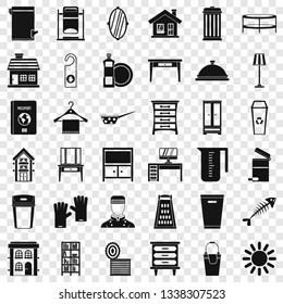 Cleaning icons set. Simple style of 36 cleaning vector icons for web for any design