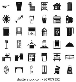 Cleaning icons set. Simple style of 36 cleaning vector icons for web isolated on white background