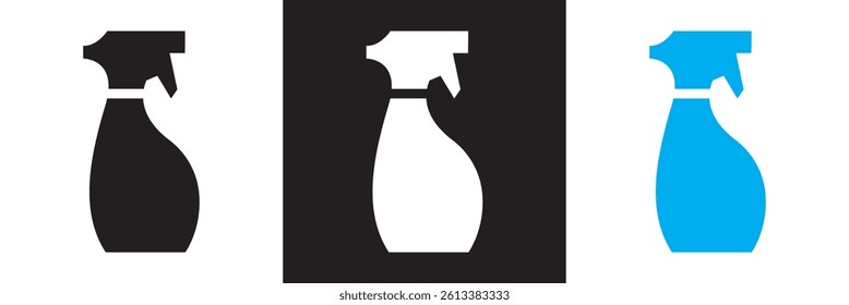 Cleaning icons set.  Vector for websites, mobile interfaces, presentations, banner, visual branding etc. Vector illustration. isolated on white and black background. EPS 10
