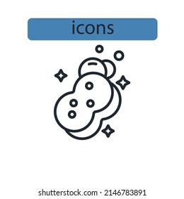 Cleaning icons  symbol vector elements for infographic web