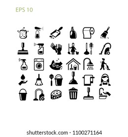 Cleaning icons templates