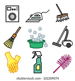 cleaning icons vector set