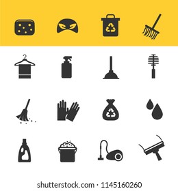 Cleaning Icons Vector with White Background