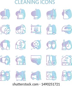 Cleaning Iconset With Gradient Style