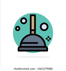 Cleaning, Improvement, Plunger Abstract Circle Background Flat color Icon. Vector Icon Template background
