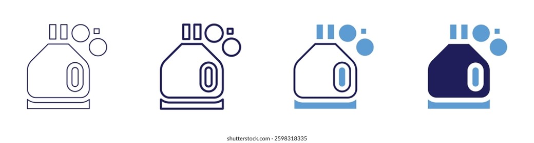 Cleaning industrial spaces icon in 4 different styles. Thin Line, Line, Bold Line, Duotone. Duotone style. Editable stroke.