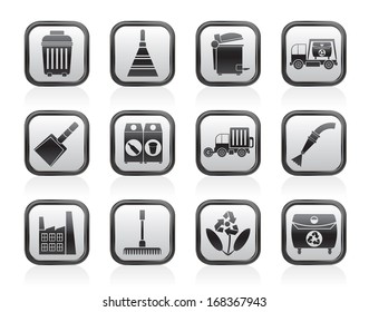 Cleaning Industry and environment Icons - vector icon set