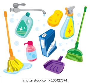 cleaning kit icons