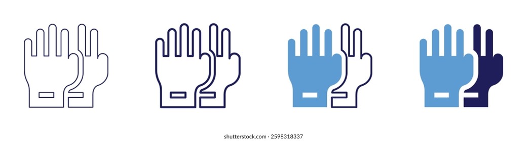 Cleaning kitchen countertops icon in 4 different styles. Thin Line, Line, Bold Line, Duotone. Duotone style. Editable stroke.