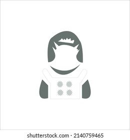 Cleaning Lady Icon (vector Illustration)