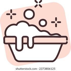 Lágrima de limpieza, ilustración o icono, vector sobre fondo blanco.