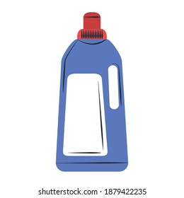 lavado, lavado, suavizador de botellas equipo de suministro vectorial ilustración
