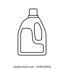 Cleaning liguid detergent icon in line style icon, isolated on white background