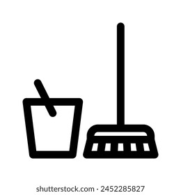 Cleaning line icon. Vector graphics