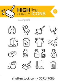 Cleaning Line Icons Series