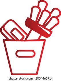Cleaning Line Inverted Vector Line Icon Design
