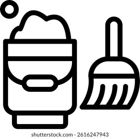 Cleaning Line Vector Icon Design
