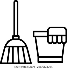 Línea de limpieza de diseño de iconos de Vector