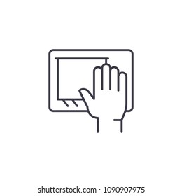 Cleaning linear icon concept. Cleaning line vector sign, symbol, illustration.
