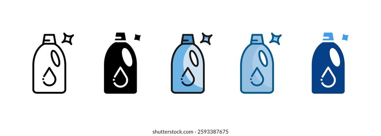 Cleaning Liquid Icon Set Multiple Style Collection