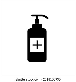 cleaning liquid soap icon. black color Vector illustration. Design on a white background. EPS 10