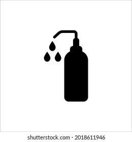 icono del jabón líquido de limpieza. color negro Ilustración vectorial. Diseño en un fondo blanco. EPS 10