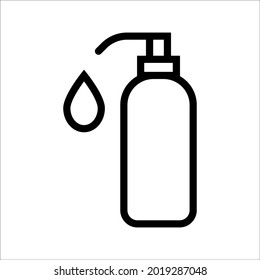 cleaning liquid soap icon. black color Vector illustration. Design on a white background. EPS 10