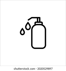 icono del jabón líquido de limpieza. color negro Ilustración vectorial. Diseño en un fondo blanco. EPS 10