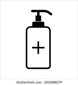cleaning liquid soap icon. Vector illustration. Design on a white background. EPS 10